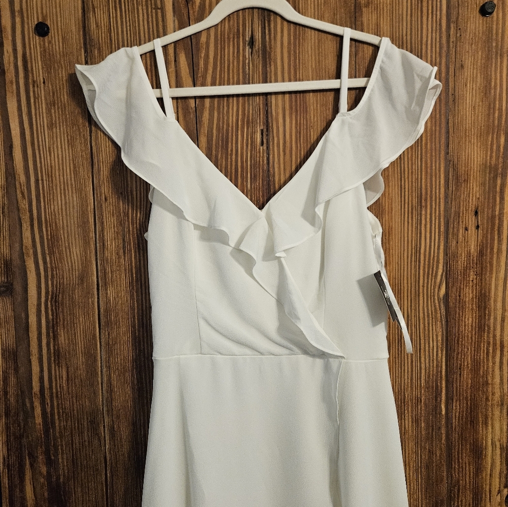 White Ruffle Dress - Picture 4 of 9